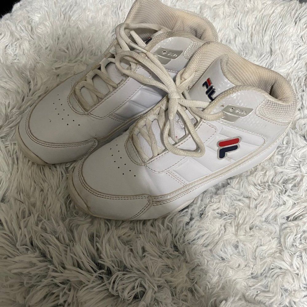 Filas White hi-tops 